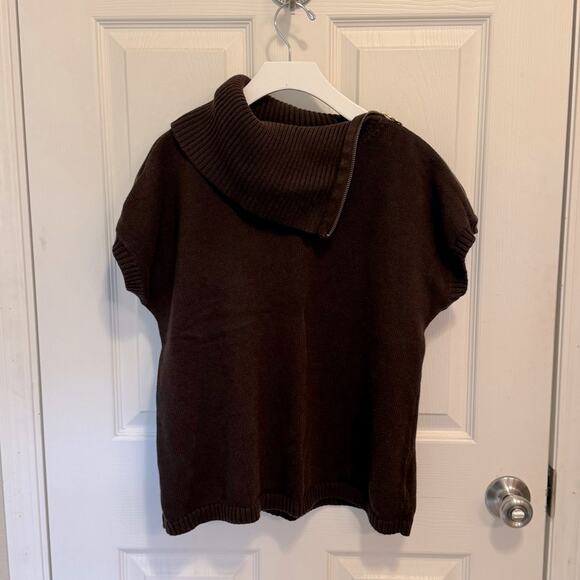 Michael Michael Kors MK Short Sleeve Cotton Blend Sweater size Large - Picture 1 of 6